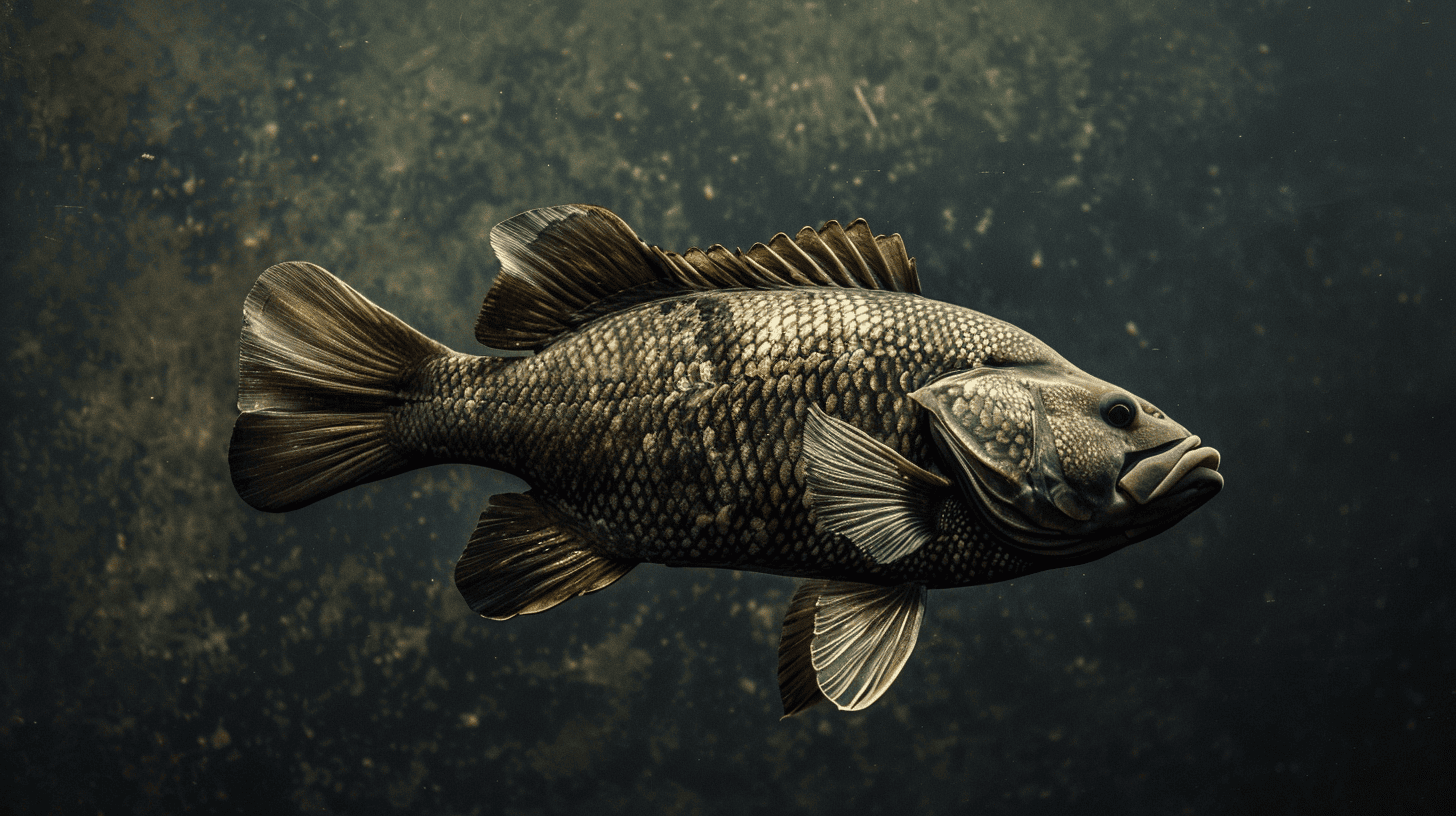 Black Drum swimming underwater.